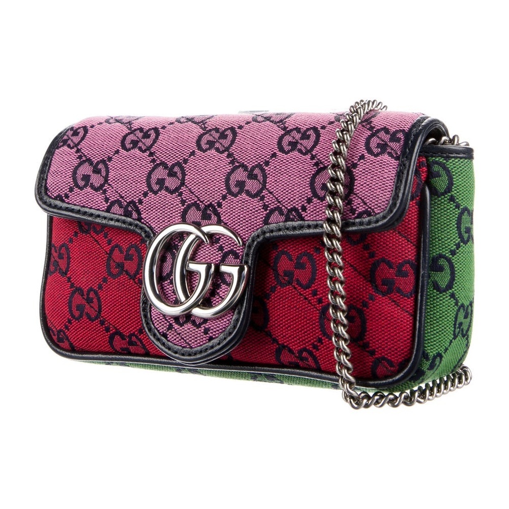 Gucci Guccissima GG Marmont Multicolor Colorblock Quilted Super Mini Bag 476433 - Picture 5 of 17